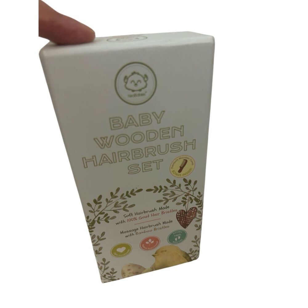 Keababies infant wooden brush‎ set